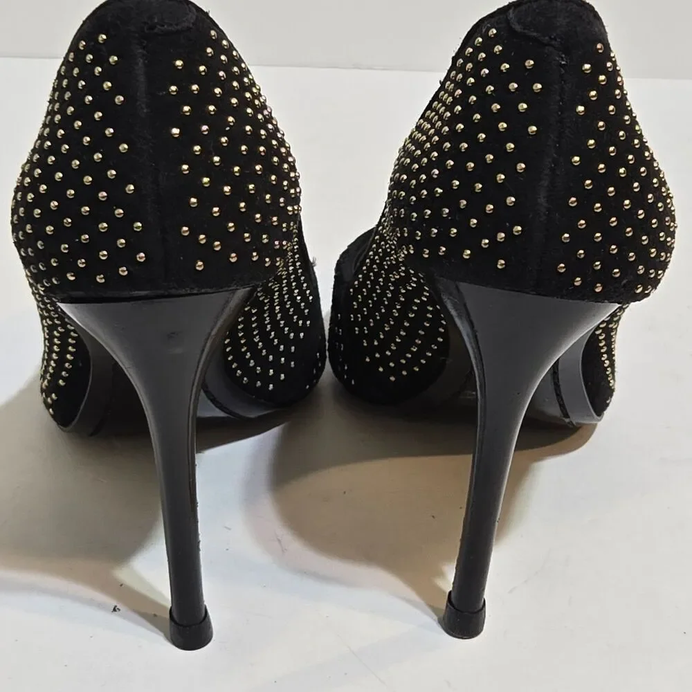 Alice + Olivia Gold Studs Pumps 3.75